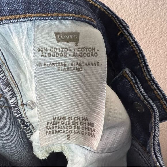 Levi's Blue Mid Rise Demi Curve Classic Boot Cut Jeans Women's Size 2 - Picture 7 of 9